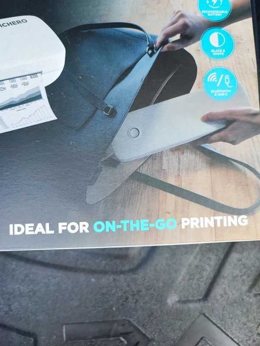 Imprimantă termică portabilă Fichero A4 Bluetooth USB-C 300 DPI