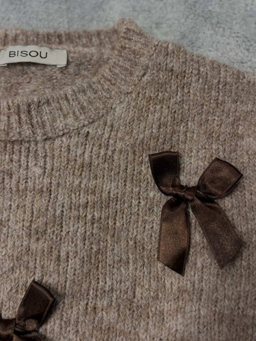 Плетена блуза с къс ръкав