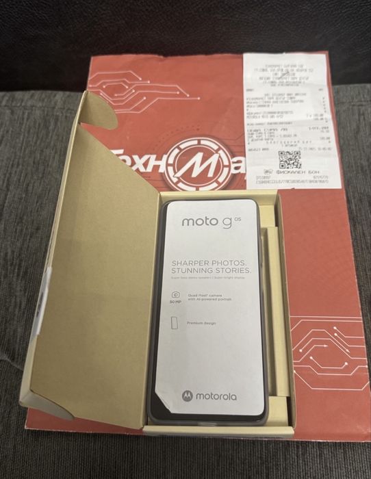ЧИСТО НОВ 128GB Motorola g05 Техномаркет Гаранция 2027г. Green