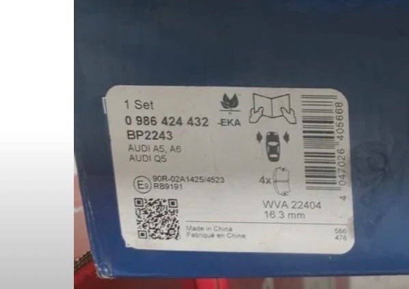 Set discuri ventilate si placute frane fata pentru Audi A4, A6, Q5.