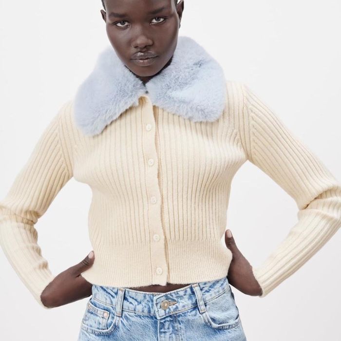 Cardigan Zara cu blana