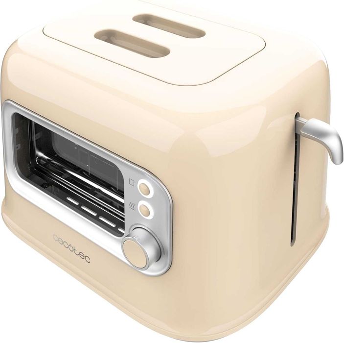 Тостер Cecotec RetroVision Beige 08042 | 700W | Стъклен прозорец