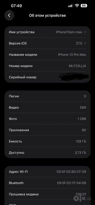 Iphone 13 pro max LLA