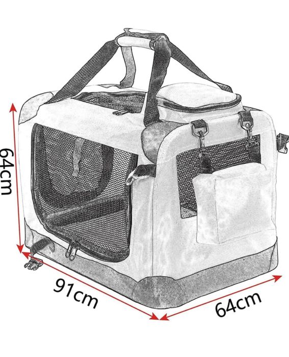 Сгъваема транспортна чанта за големи кучета Oxford