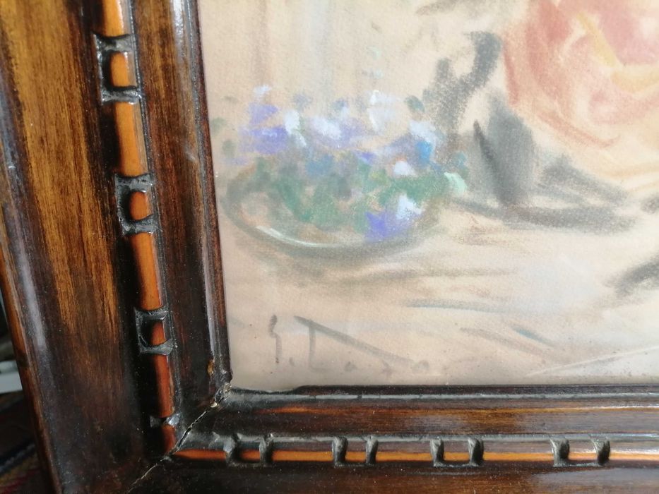 Tablou Ghelman Lazar - Florareasa, pastel, semnat