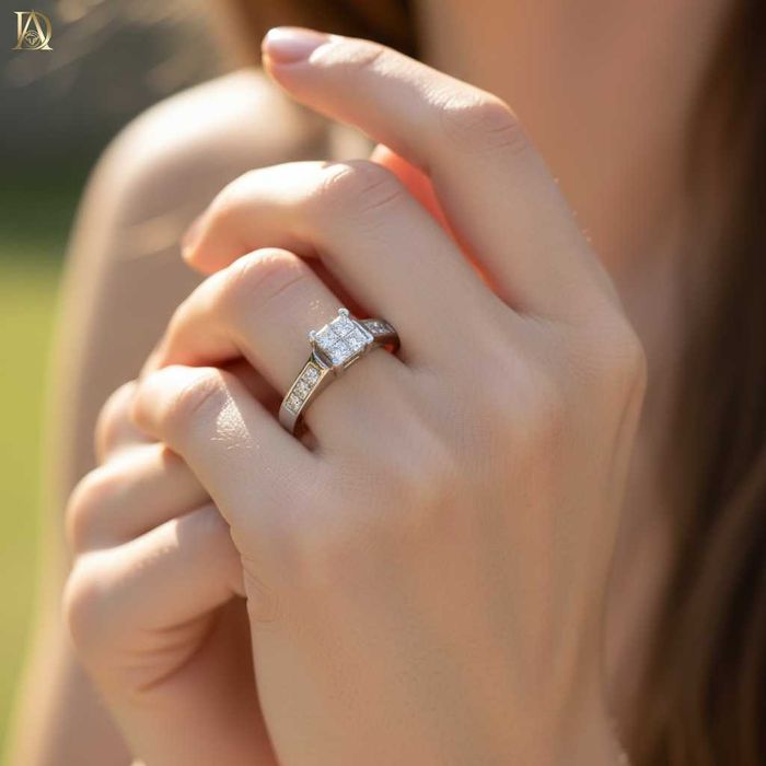 Нов Златен Пръстен с 0.92кт Естествени Диаманти