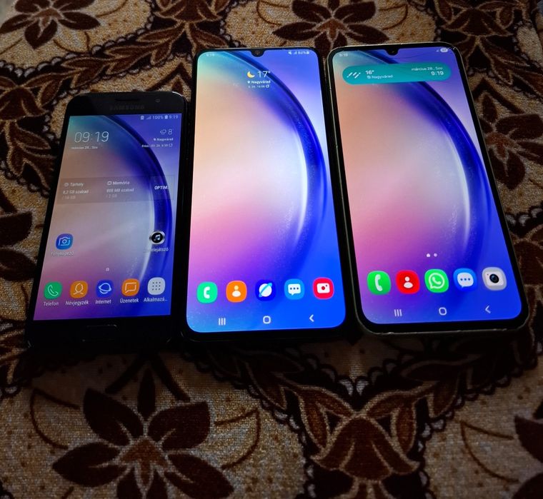 Samsung A3, A70, A34 5G
