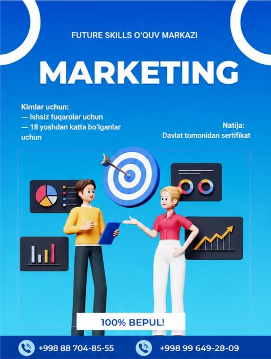 Marketing boyicha bepul ta'lim