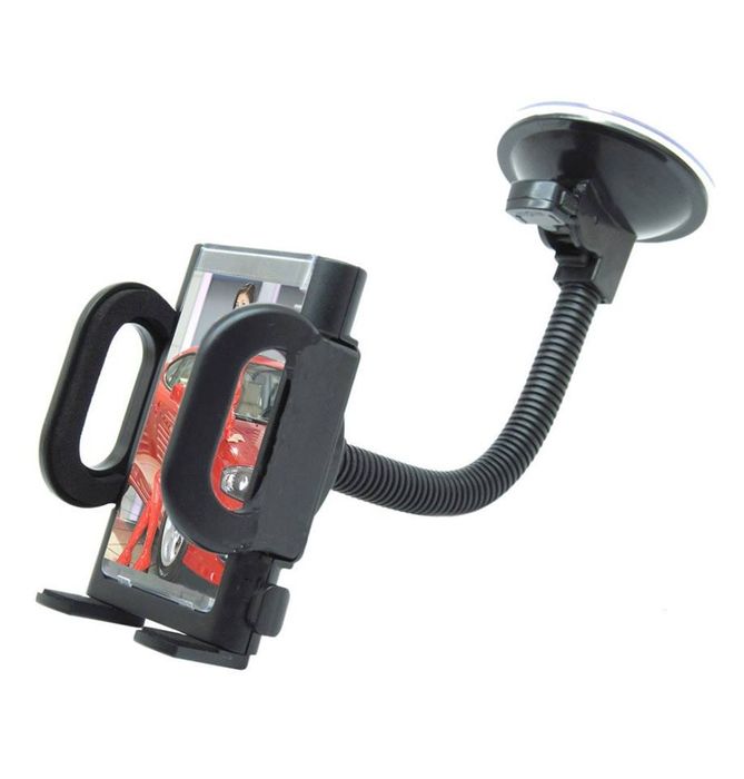 Suport telefon universal, fixare cu ventuza, brat flexibil, 55-100mm