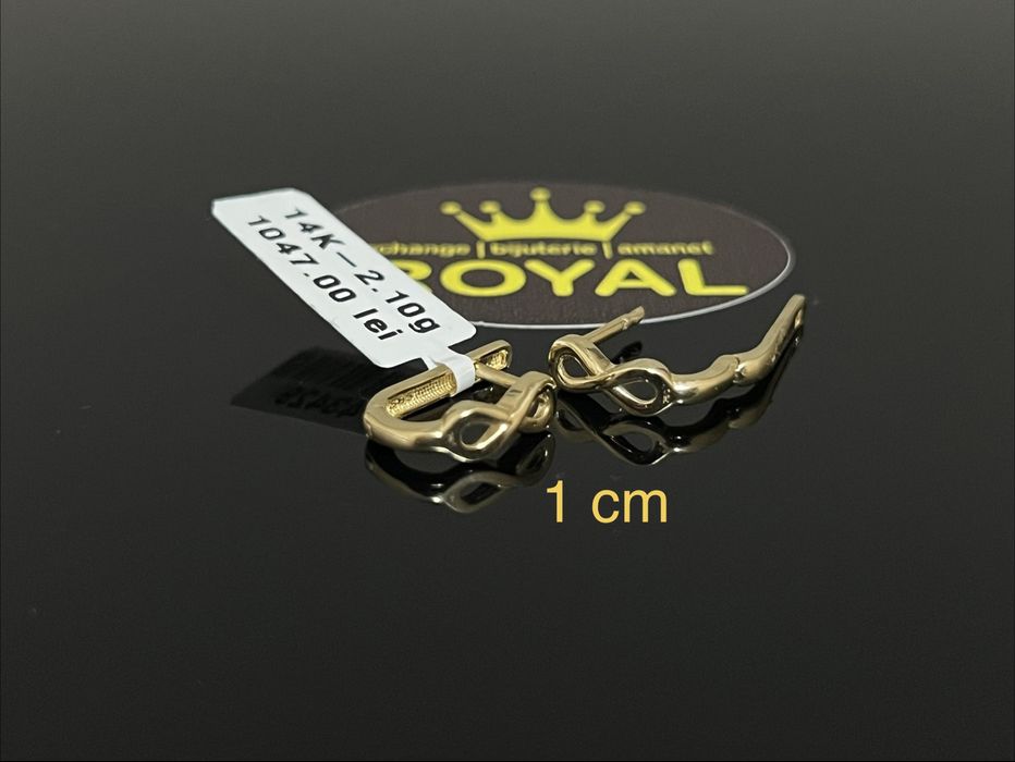 Bijuteria Royal CB : Cercei infinit aur 14k 2,10 grame