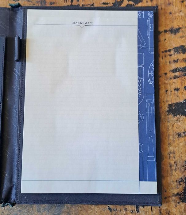 папка луксозна за документи без/с цип Марксман Marksman черен А4