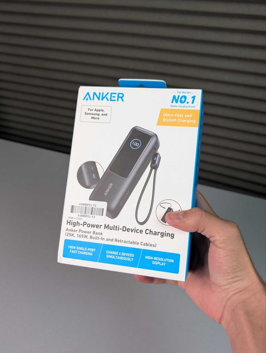 Anker Laptop Power Bank (25K, 165W, Built-In Cables)