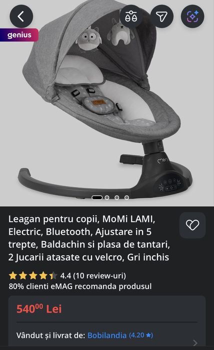 Leagan electric bebe
