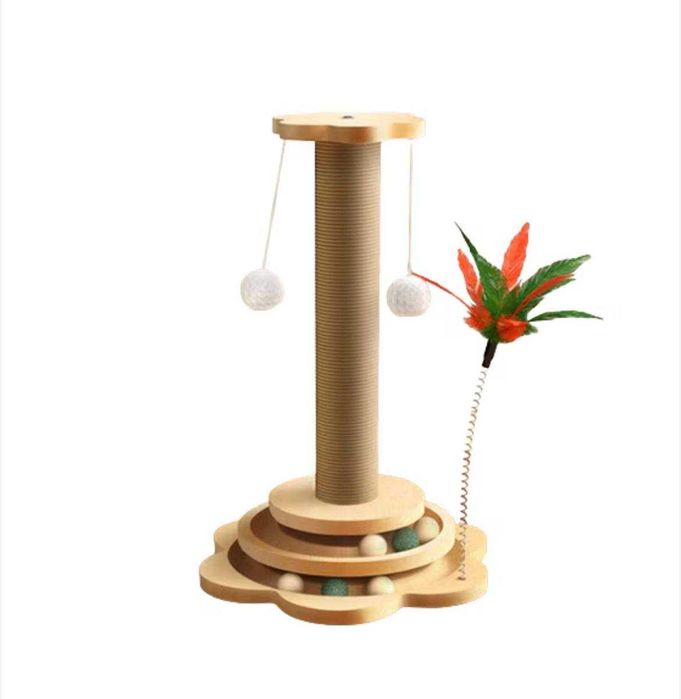 Катерушка -  Игрален комплект за котки, Дърво, Многоцветен. НОВ