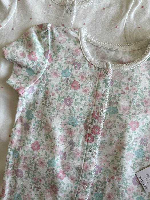 4бр. Комплект Ромпъри къс ръкав 9-12м