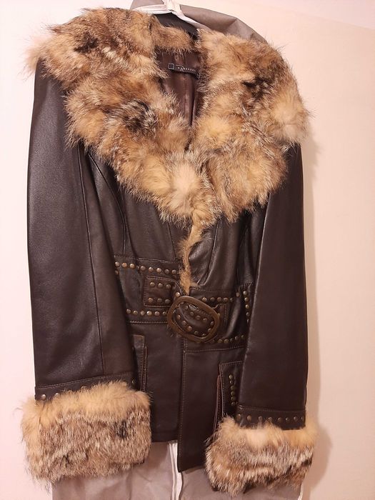 Geaca Raxevsky din piele cu blana naturala