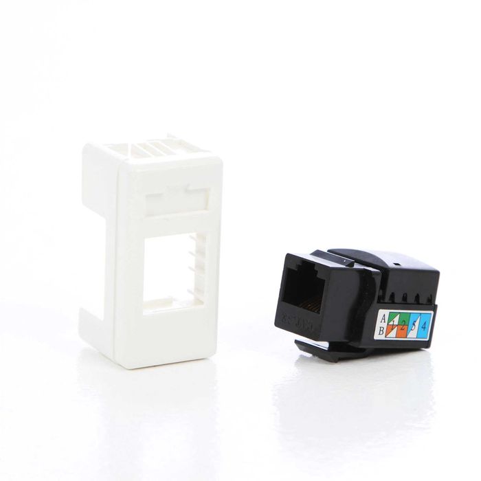 Priza internet Gewiss System GW20271, RJ45 cat.5E,incastrata, modulara