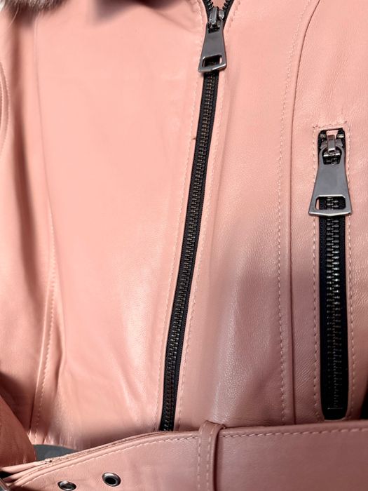 Кожени якета с естествен косъм