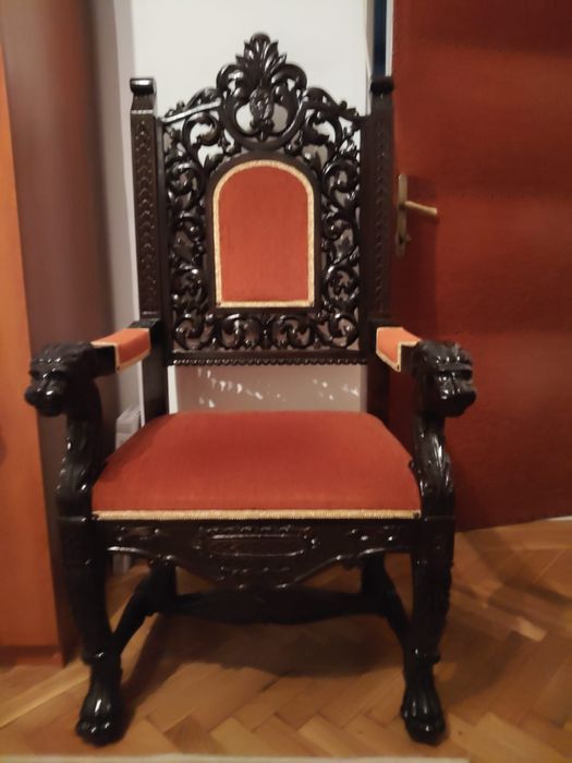 Jilt/ scaun de colecție lemn sculptat