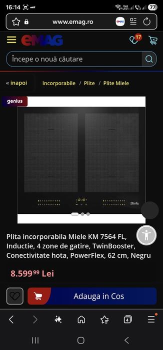 Plita inductie 60cm Miele KM7564