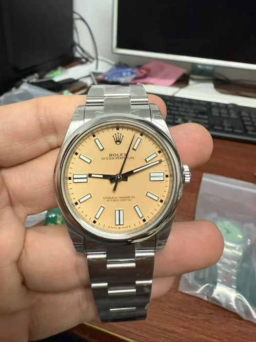 rolex oyster perpetual жълто/зелено 41mm