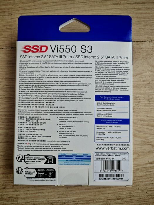 SSD Verbatim 2TB SATA 3