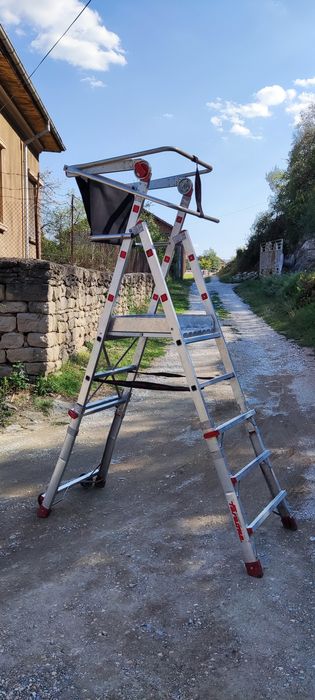 Разтегателна стълба с платформа  Faraone PLS3, Алуминий