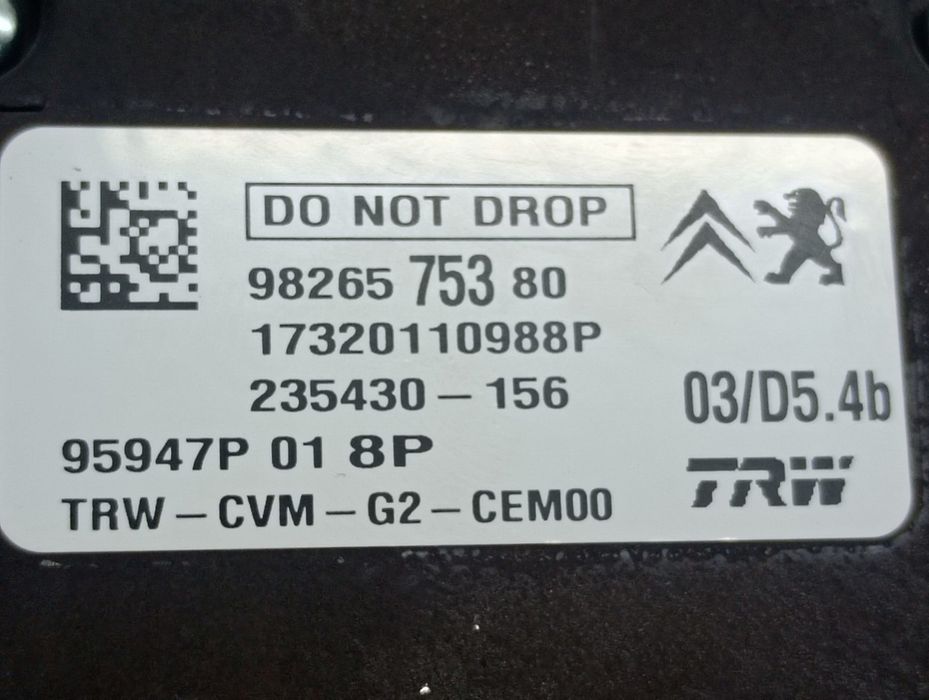 Camera parbriz 9826575380 Citroen C4 Spacetourer 1 (2018 - 2020) 2.0 HDi AHX