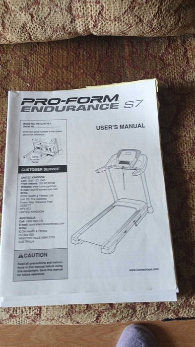 Bandă alergare PROFORM ENDURANCE S7 – Motor 2.5 CHP – Stare excelentă