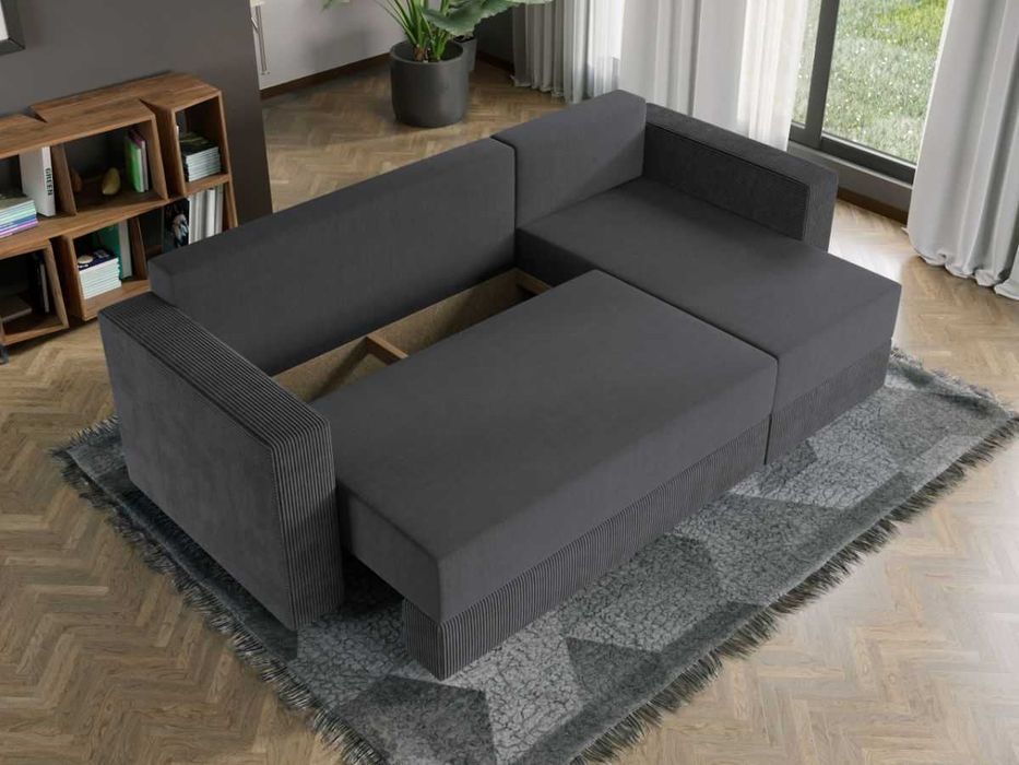 Coltar Extensibil Alfa Catifea / Reiat Gri Inchis - Transport Gratuit