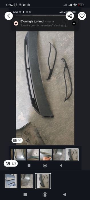 Lacetti jentra bamper salon plastmassa