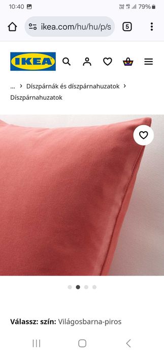 Fețe de pernă de catifea de bumbac, roșu, Sanela de la ikea, 65x65 cm