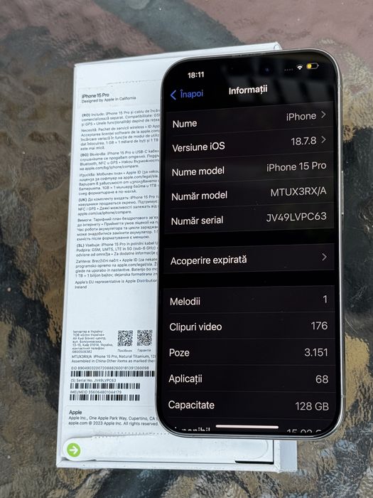 Iphone 15 Pro 128 GB 87%