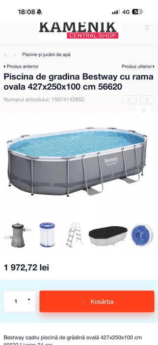 Piscina cadru metalic