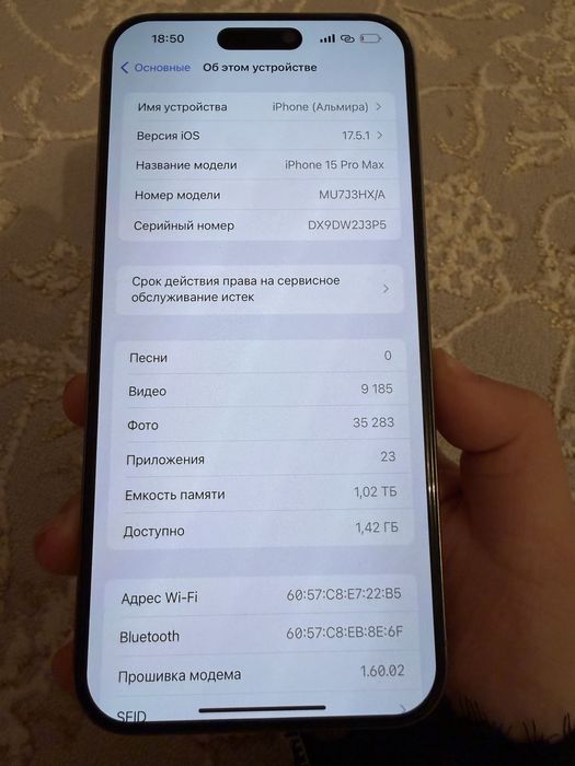 Iphone 15 pro max. 1 терабайт