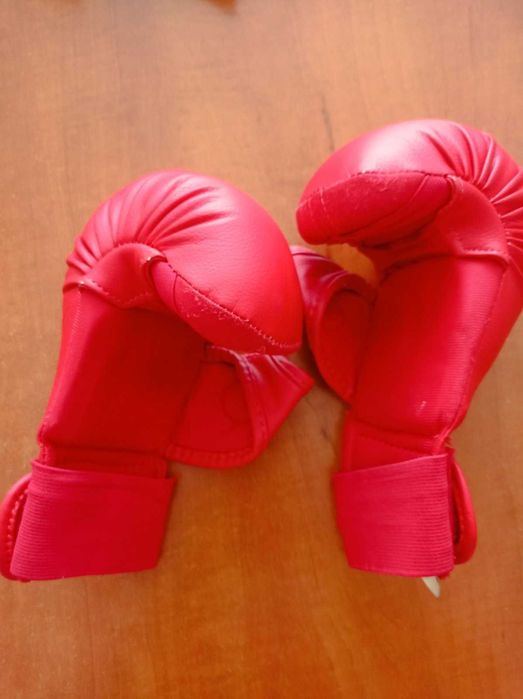 Ръкавици без пръсти за карате, червени, размер М