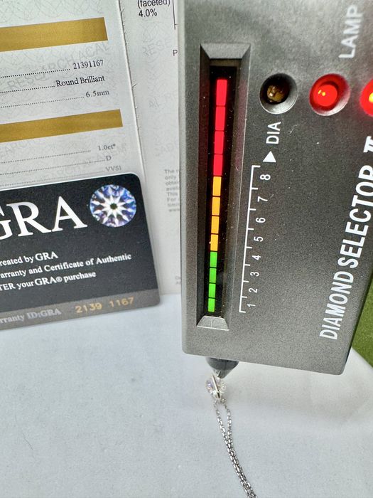 Сребърно колие с мойсанит (Диамант) 1 карат