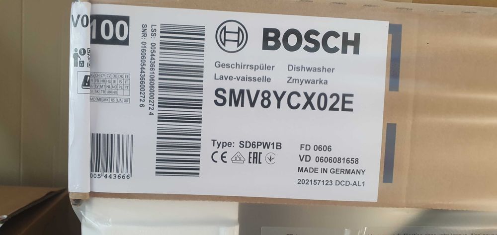 Vand masina de spalat vase noua BOSCH seria 8