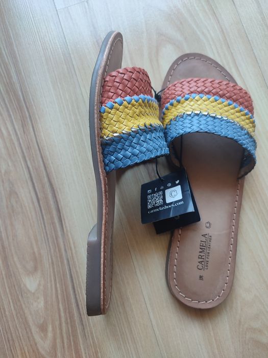 Дамски чехли Carmela естествена кожа