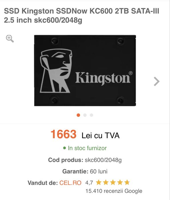 SSD Extern 2TB + Carcasa Adata