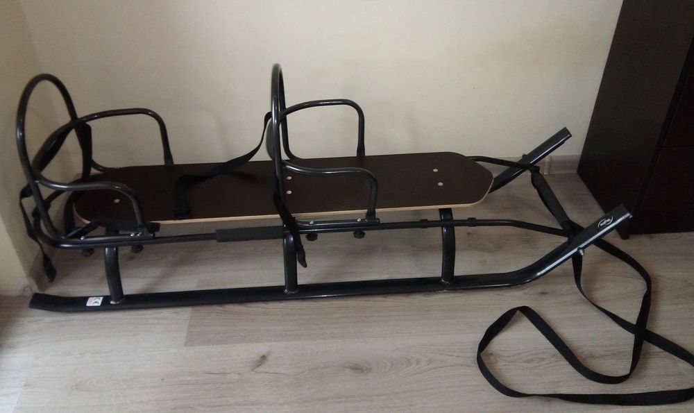 Двойна детска шейна с облегалки 2 в 1