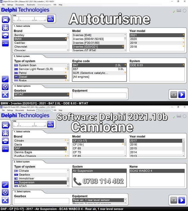 Interfata–Tester–Diagnoza Auto 3in1–Delphi–Autocom–WowWurth-MULTIMARCA