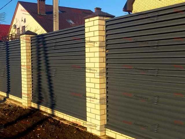 Забор жалюзи металлический