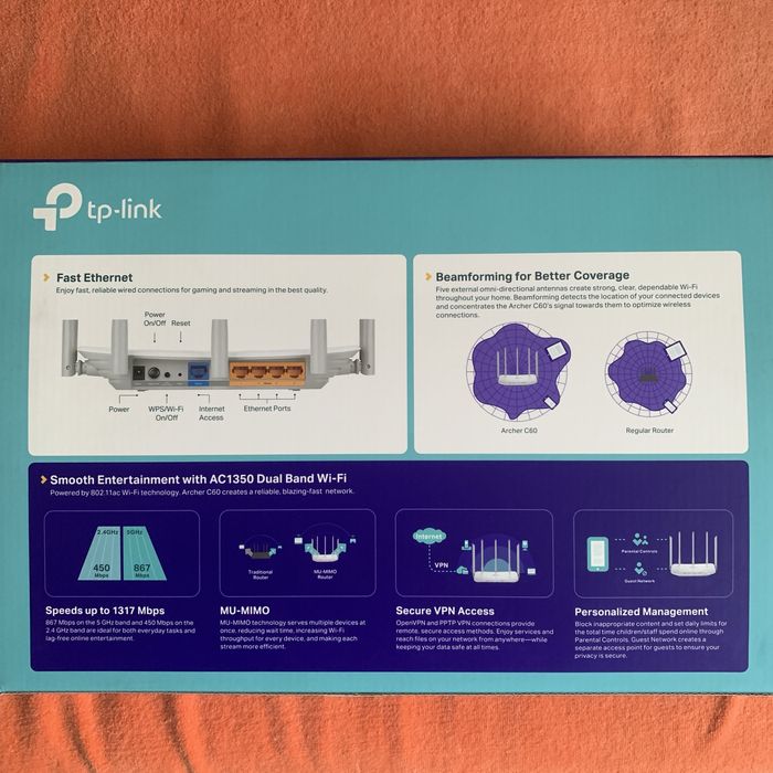 Vand WI-FI ROUTER AC 1350 tp-link
