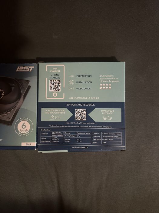 2х ARCTIC P14 PWM PST 140mm PWM Fan with Cable Splitter