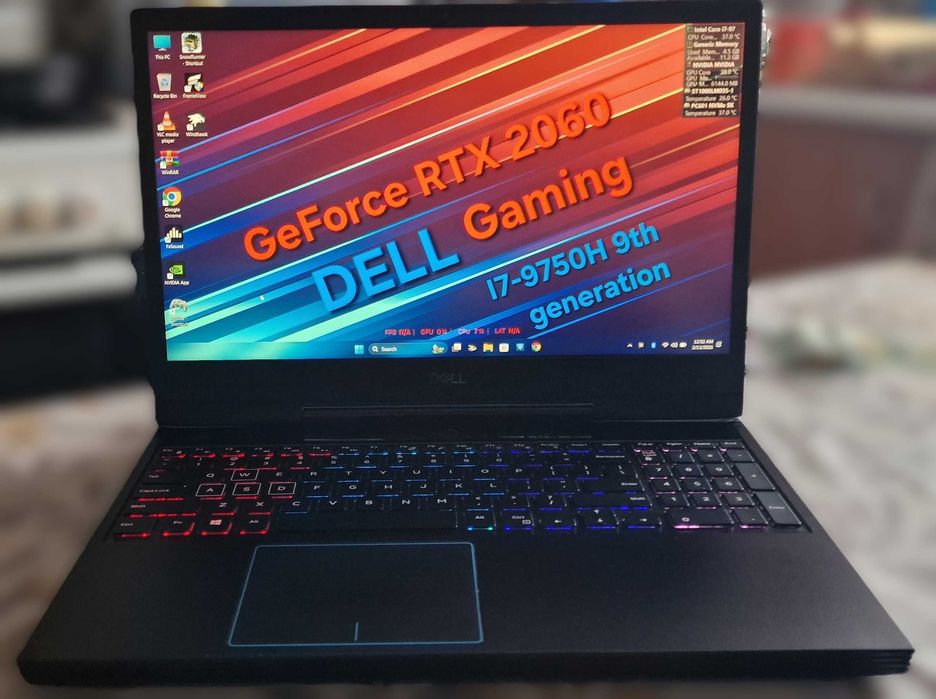 Laptop Dell Gaming i7 Gen 9 + RTX 2060 6GB – Performant