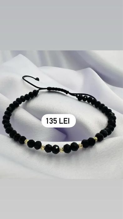 Bratari cu snur si elemente din aur 14k