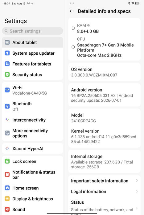 Xiaomi Pad 7 – 8 GB RAM / 256 GB – stare impecabilă
