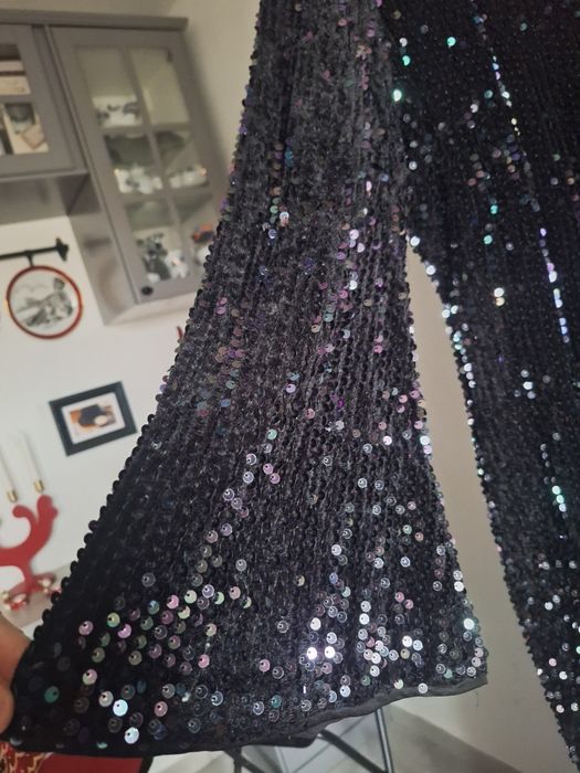 Rochie XXL catifea si paiete