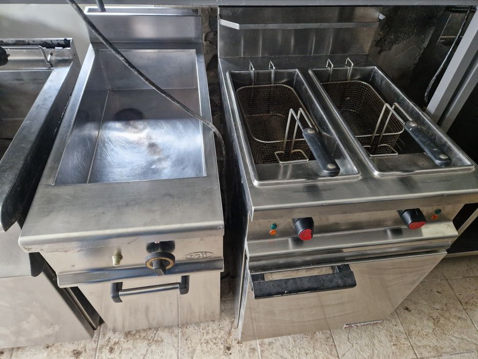 Friteuza dubla de.putere 2 cuve, electrica sau gaz